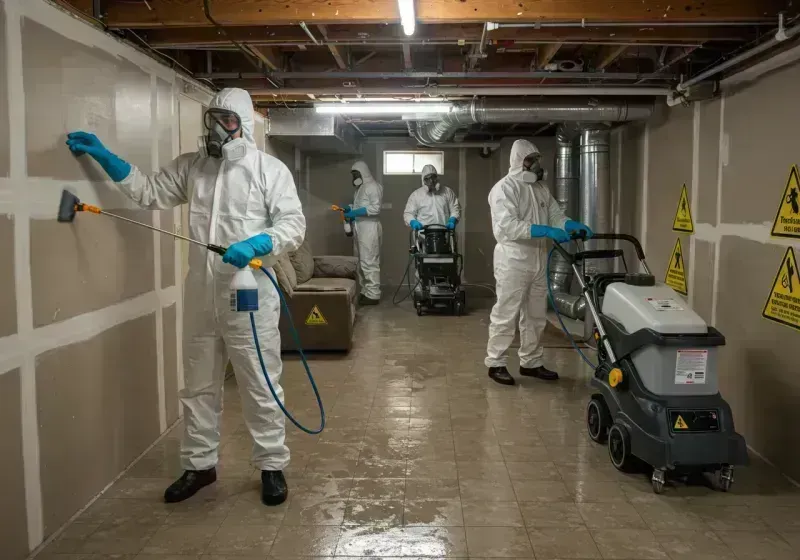 Basement Moisture Removal and Structural Drying process in Washington County, IL